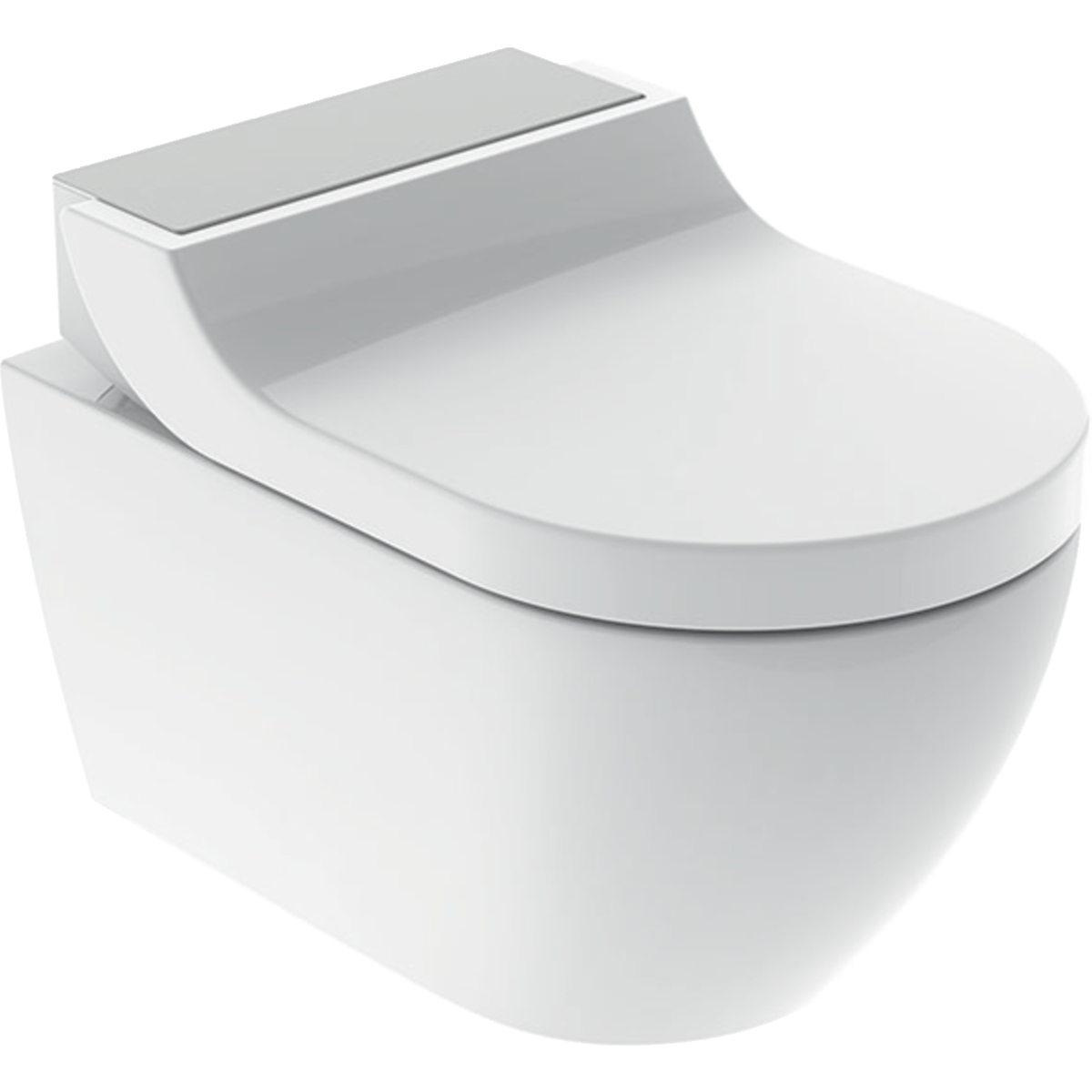Inodoro bidé serie AquaCleanTuma Comfort de Geberit. Inodoro suspendido - acero inoxidable cepillado